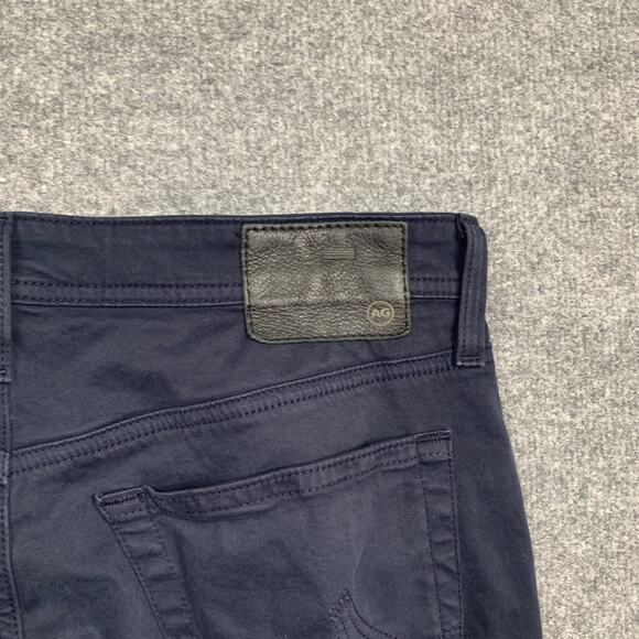 Adriano Goldschmied Pants Mens 31 Navy Everett Slim Straight Stretch 5 Pocket - Picture 8 of 13